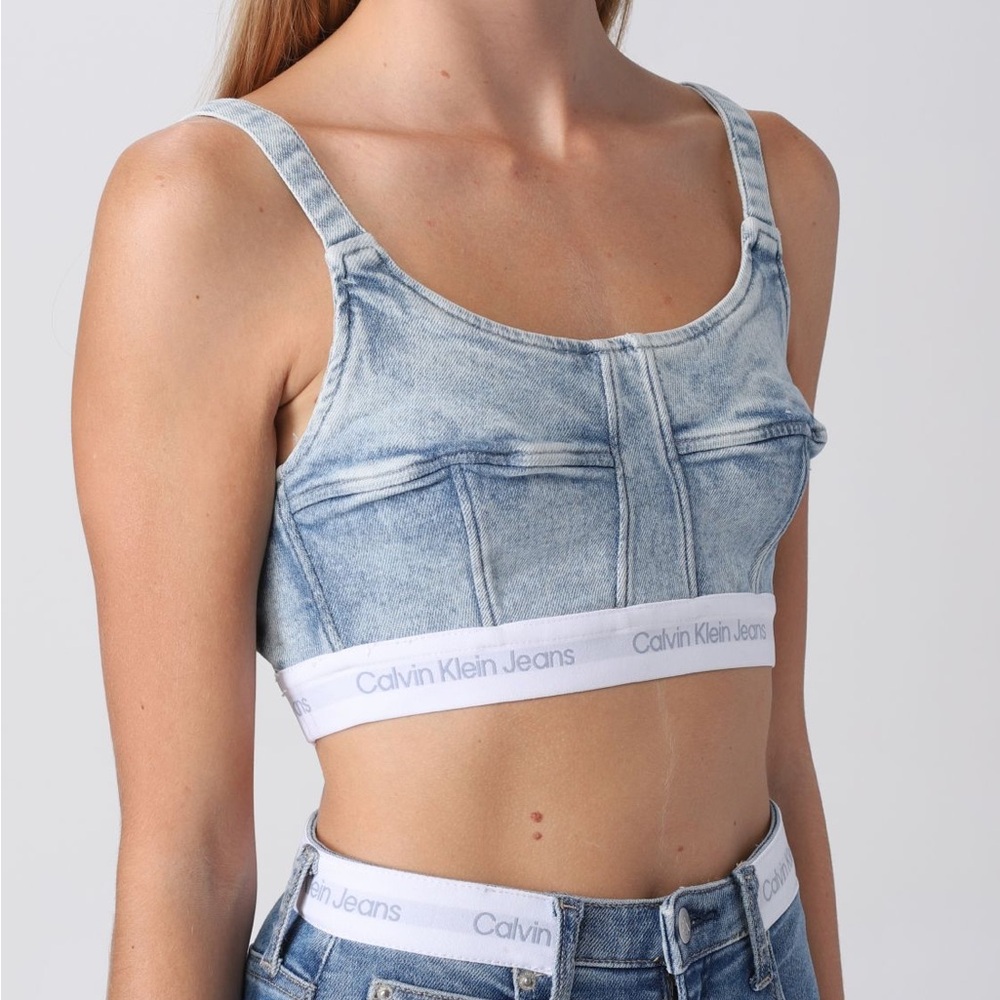 CALVIN KLEIN JEANS Denim Light Blue Bralette